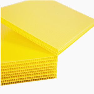 Yellow Corrugated Plastic Sheet
