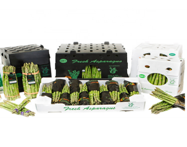 Moisture-resistant corrugated plastic fruit boxes