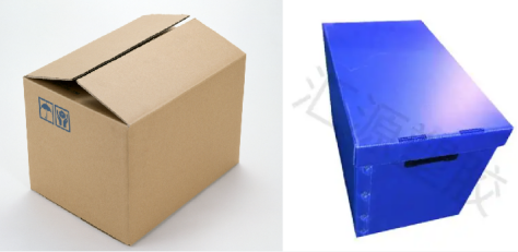 Plastic corrugated boxes used in logistics
