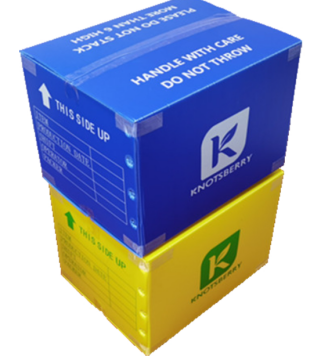 Customized plastic corrugated packaging with dividers and logos