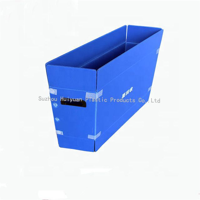  Black White Blue PP Stackable Foldable Plastic Corrugated Box add  50 kg 