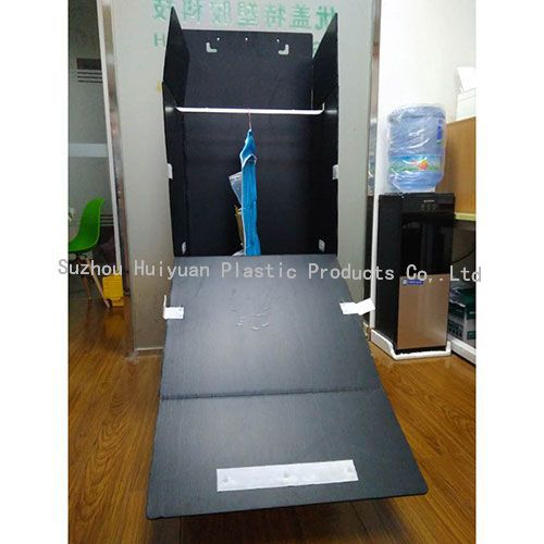 Eco-friednly Reusable Black Corrugated Plastic Moving Wardrobes For Clothes