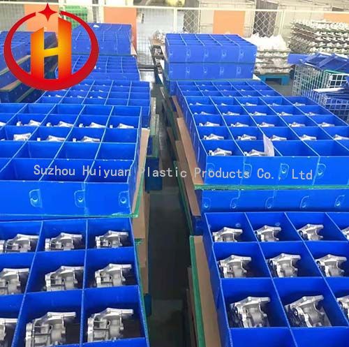 Custom Blue Shock-proof Corrugated Plastic Box With Dividers