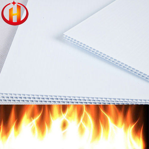 Fire protection principle of fire rated correx sheets