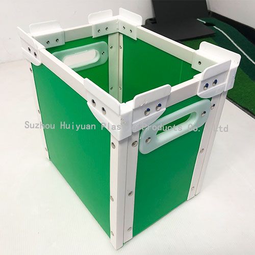 Wholesale New Design Foldable Green PP Corrugated Bins